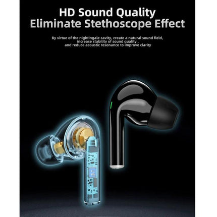 Awei Wireless Earbuds For Calls And Daily Music Use glossy black T29 PRO TWS with HD sound, sweat-resistant, Bluetooth 5.2