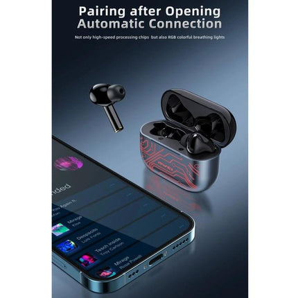 Awei Wireless Earbuds For Calls And Daily Music Use black T29 PRO TWS with charging case, Bluetooth 5.2 for commuting and gym