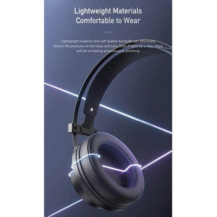Awei USB Wired Gaming Headset For Clear Team Chat On PC lightweight padded earcups ambient light design