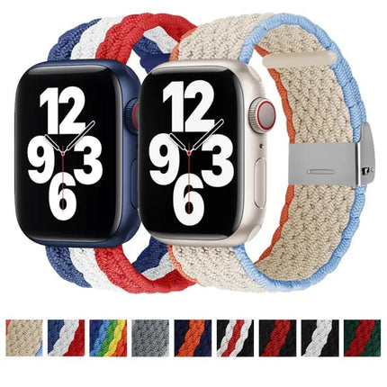 Vertical Texture Braided Watch Band For Apple Watch 38-45mm