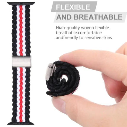 Vertical Texture Braided Watch Band For Apple Watch 38-45mm