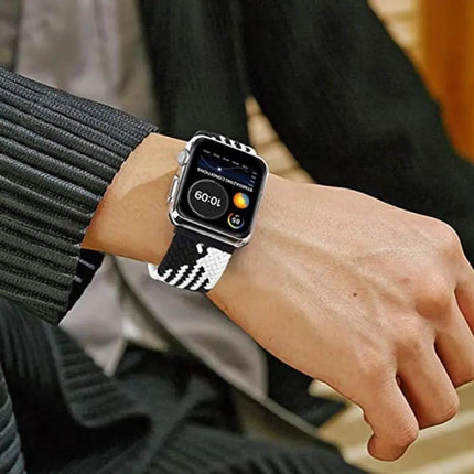 Vertical Texture Braided Watch Band For Apple Watch 38-45mm