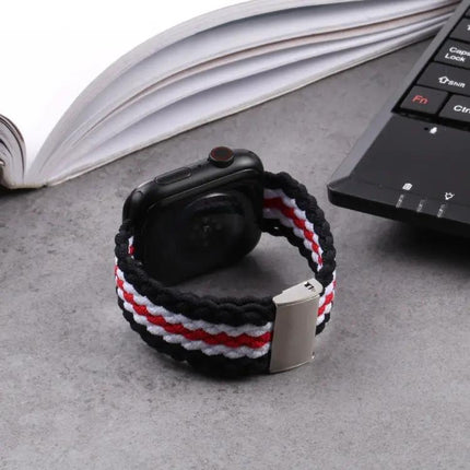 Vertical Texture Braided Watch Band For Apple Watch 38-45mm