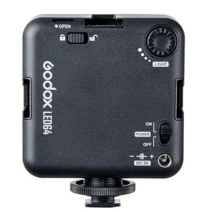Godox LED64 Video Light for Photography and Video Shooting compact 64-LED panel with brightness dial and power switch for on-camera use