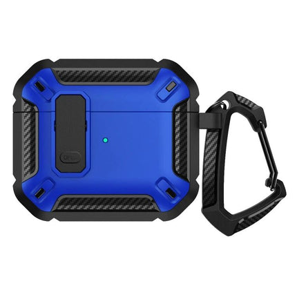 Protective Case for AirPods 3 Safeguards Earphones in Daily Use – rugged blue 360° protective shell with carabiner for scratch and drop prevention