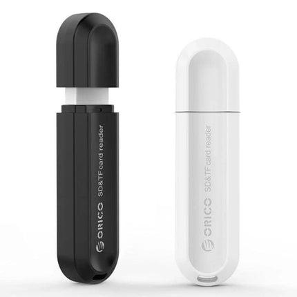 ORICO USB 3.0 Card Reader for SD and TF Data Transfer compact black and white USB 3.0 card reader showing SD/TF slots