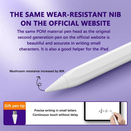JT19 Universal Capacitive Stylus Pen for Phones and Tablets showing POM wear-resistant nib for precise, smooth writing and reduced fingerprints
