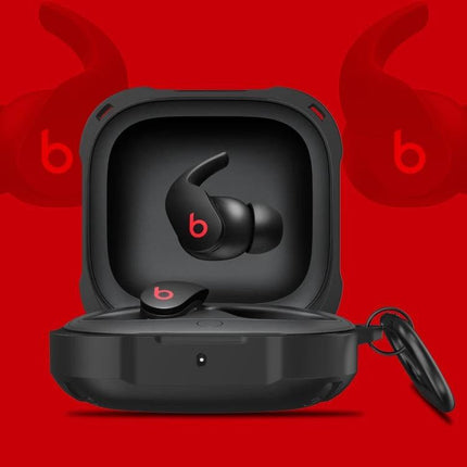 Keep Your Beats Fit Pro Earphones Safe for Daily Use protective black case showing earbuds with 360-degree coverage against scratches and bumps