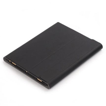 Leather Bluetooth Keyboard Case for Samsung Galaxy Tab A8 10.5 Inch in black, slim protective folio cover with keyboard attachment connectors