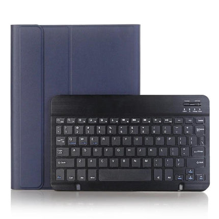 Leather Bluetooth Keyboard Case for Samsung Galaxy Tab A8 10.5 Inch - navy folio case with detachable black Bluetooth keyboard
