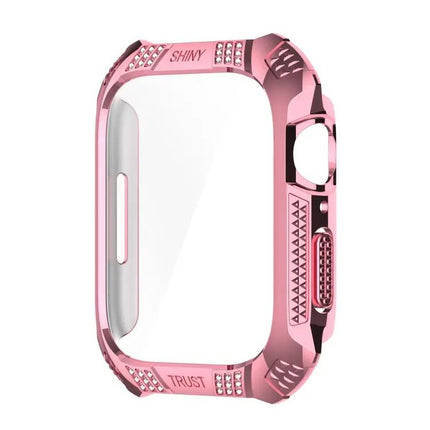 Rhombus Belt Drill Tempered Film Case Apple Watch 41/45mm