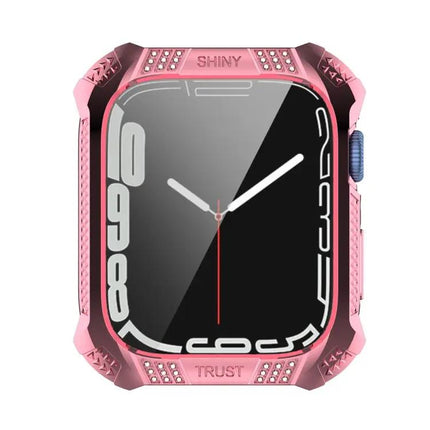Rhombus Belt Drill Tempered Film Case Apple Watch 41/45mm