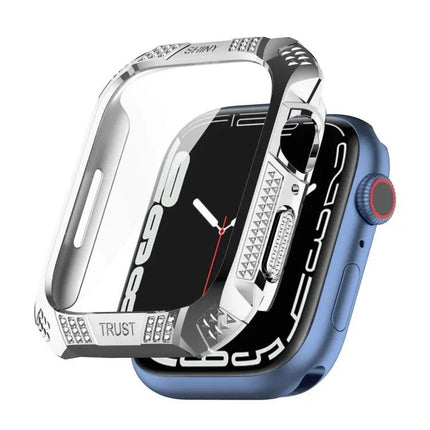 Rhombus Belt Drill Tempered Film Case Apple Watch 41/45mm