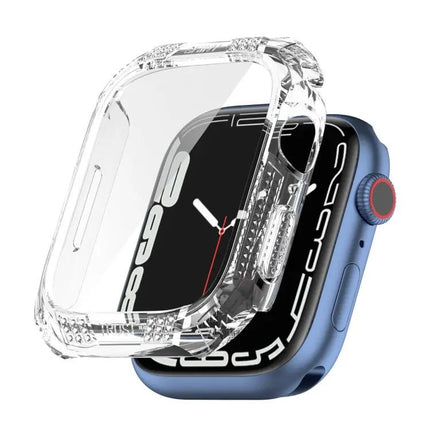 Rhombus Belt Drill Tempered Film Case Apple Watch 41/45mm