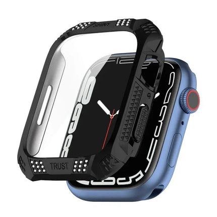 Rhombus Belt Drill Tempered Film Case Apple Watch 41/45mm