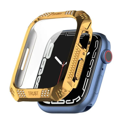 Rhombus Belt Drill Tempered Film Case Apple Watch 41/45mm