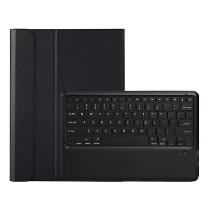 Split Bluetooth Keyboard Leather Case with Holder and Pen Slot — Detachable wireless keyboard with protective black folio for tablet