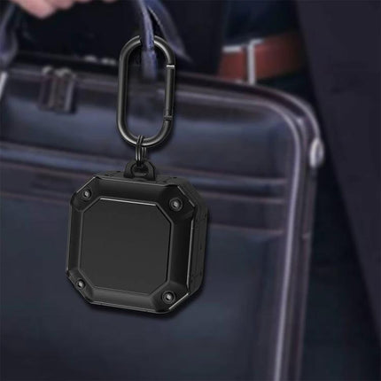 Protective Case for Earbuds with Hook for Daily Use attached to briefcase for commuting protection