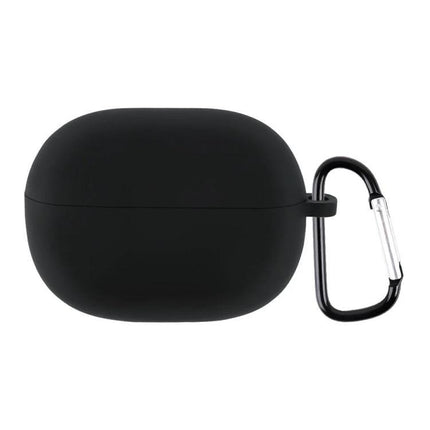 A Silicone Case for Keeping Earphones Safe Daily - black silicone earphone case with carabiner, 360° protection and precise cutouts
