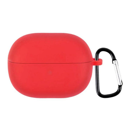 A Silicone Case for Keeping Earphones Safe Daily in red silicone with carabiner, 360° protection and precise cutouts