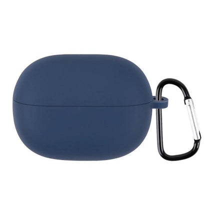 A Silicone Case for Keeping Earphones Safe Daily - navy blue silicone earphone case with carabiner clip, 360° protection and precise cutouts