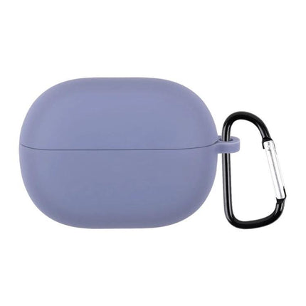 A Silicone Case for Keeping Earphones Safe Daily - lavender silicone protective case with carabiner for earphones
