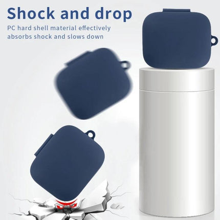 Silicone Protective Case for Boat Earphones in Daily Use navy blue silicone case showing shock and drop protection