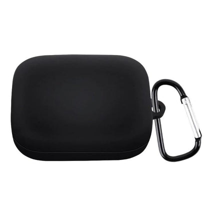 Silicone Protective Case for Boat Earphones in Daily Use - black flexible cover with carabiner for commuting and workouts