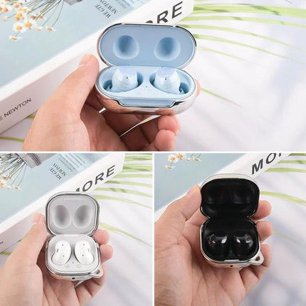 Sleek Protective Case for Samsung Galaxy Buds in Daily Use — hand holding durable snug-fit protective case for earbuds