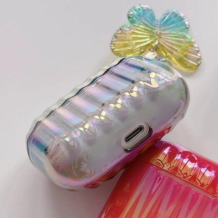 Compact Case for Protecting Earphones in Daily Routines – iridescent 360-degree protective shell with precise hole alignment, easy carry for commuting and travel