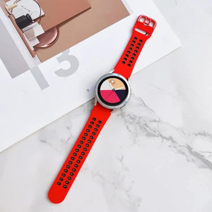 Silicone Double Buckle Two-Tone Band For Watch4 40/44mm