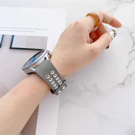 Silicone Double Buckle Two-Tone Band For Watch4 40/44mm