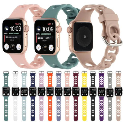 Hollow Silicone Watch Band Compatible Apple Watch 38-41mm