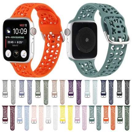Silicone Hollow-Out Apple Watch Band Compatible 38/40/41mm