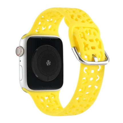 Silicone Hollow-Out Apple Watch Band Compatible 42/44/45mm