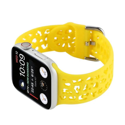 Silicone Hollow-Out Apple Watch Band Compatible 42/44/45mm