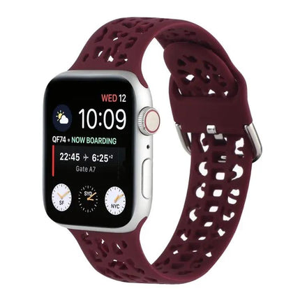 Silicone Hollow-Out Apple Watch Band Compatible 42/44/45mm