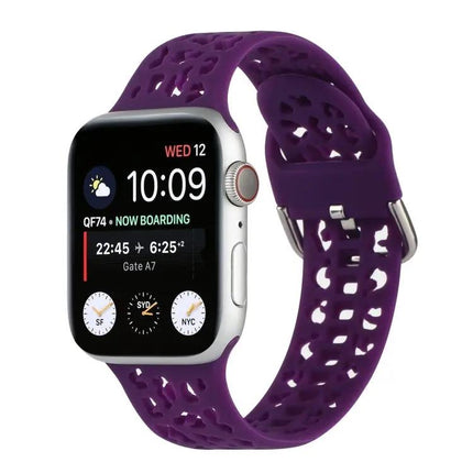 Silicone Hollow-Out Apple Watch Band Compatible 42/44/45mm