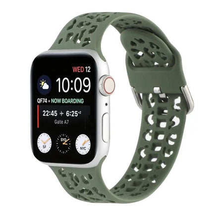 Silicone Hollow-Out Apple Watch Band Compatible 42/44/45mm