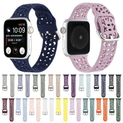 Silicone Hollow-Out Apple Watch Band Compatible 42/44/45mm