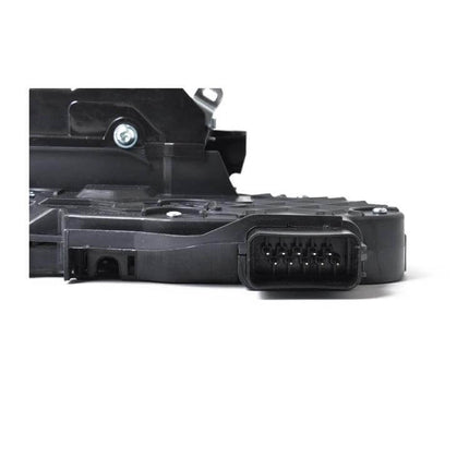 Rear Left Door Lock Actuator Replacement For Land Rover - close-up of black plastic housing and electrical connector, copper components inside, OEM fit