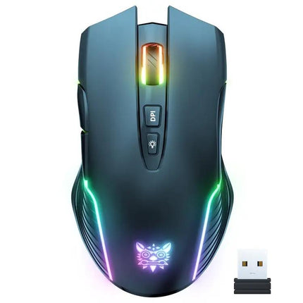 Onikuma Ergonomic Wireless Mouse with RGB Backlighting for Computing