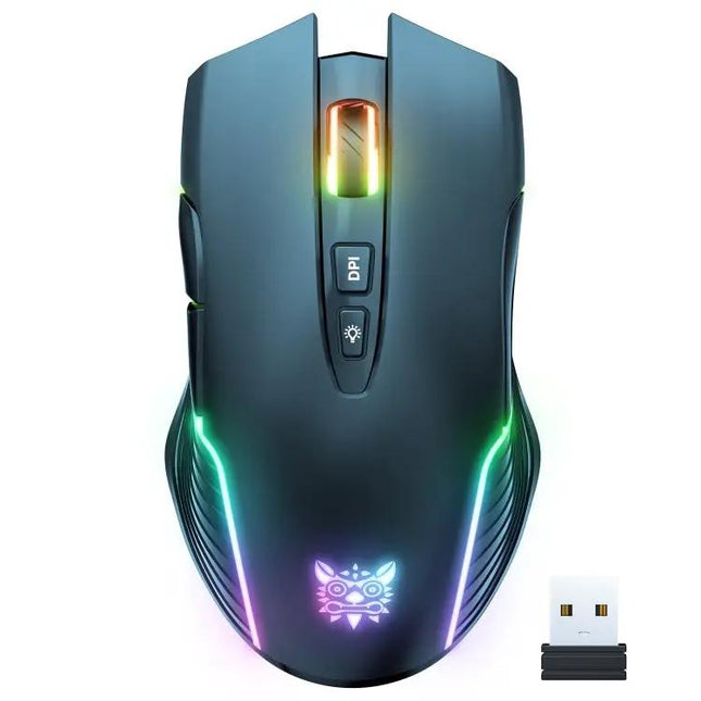 Onikuma Ergonomic Wireless Mouse with RGB Backlighting for Computing | Syndmart