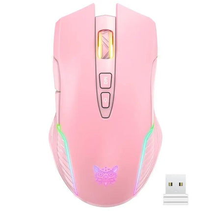 Onikuma Ergonomic Wireless Mouse with RGB Backlighting for Computing