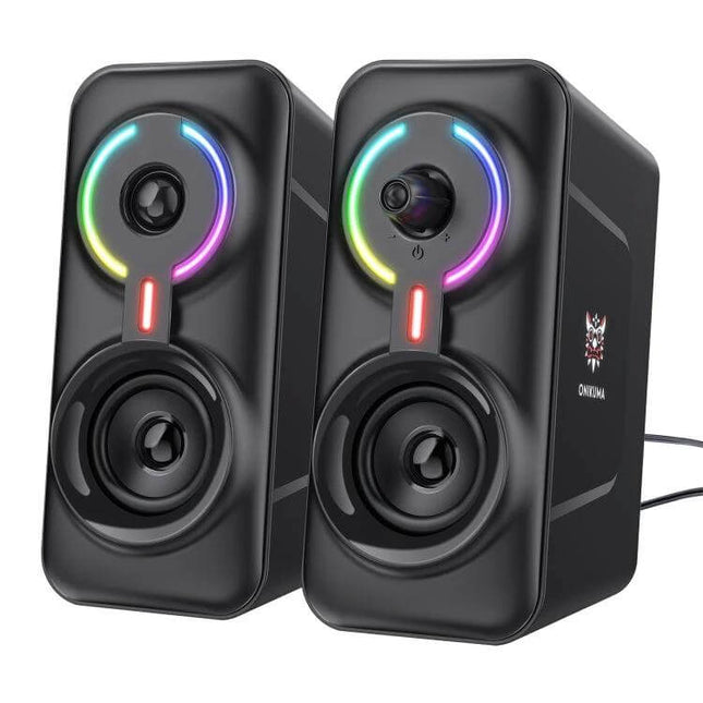 Onikuma Bluetooth Gaming Headset For PC And Console Use showing RGB wireless and wired dual-mode headset image