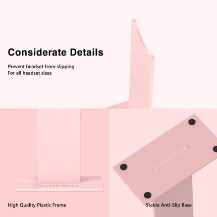 Onikuma Headset Stand For Desk Organization And Tidy Storage compact pink holder prevents slipping and reduces desk clutter