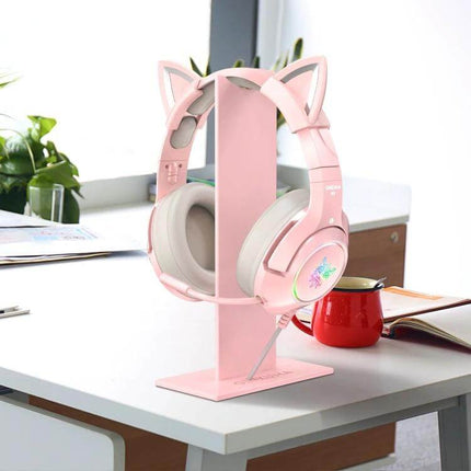 Onikuma Headset Stand For Desk Organization And Tidy Storage pink lightweight headset holder clearing desk clutter
