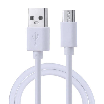 Essential charging cable for everyday device use at home - white Micro USB cable for reliable home charging, desk or evening use