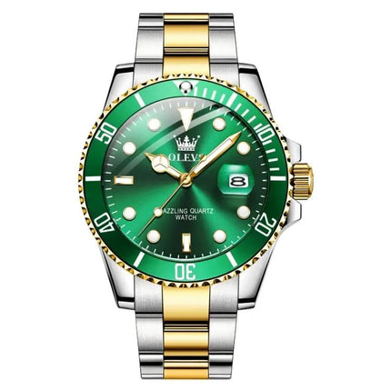 OLEVS Men's 41mm Waterproof Luminous Quartz Watch Stainless | Syndmart