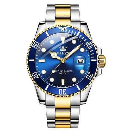 OLEVS Men's 41mm Waterproof Luminous Quartz Watch Stainless | Syndmart